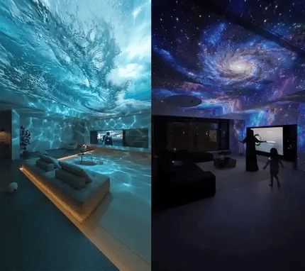 💥PKNEW® NEXT-GEN SMART PROJECTION HD Smart Dynamic 5D Holographic Night Light Projector💎