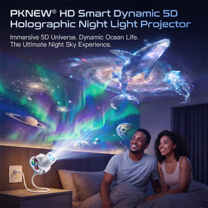 💥PKNEW® NEXT-GEN SMART PROJECTION HD Smart Dynamic 5D Holographic Night Light Projector💎