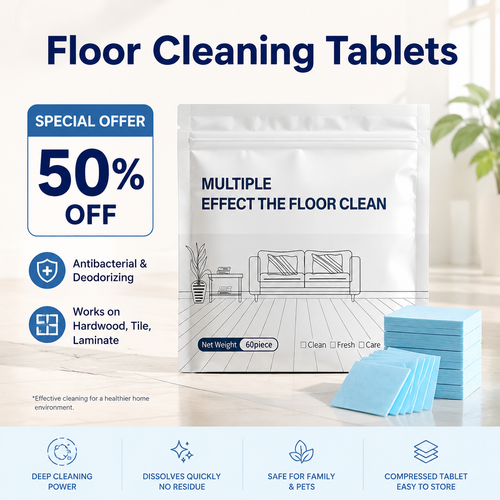 PKNEW® 🔥Floor Cleaning Tablets Multi-Surface Cleaner for Hardwood Laminate Tile & RV Walls Antibacterial Deodorization Maintenance