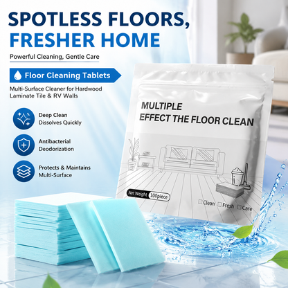 PKNEW® 🔥Floor Cleaning Tablets Multi-Surface Cleaner for Hardwood Laminate Tile & RV Walls Antibacterial Deodorization Maintenance