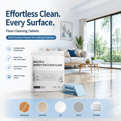PKNEW® 🔥Floor Cleaning Tablets Multi-Surface Cleaner for Hardwood Laminate Tile & RV Walls Antibacterial Deodorization Maintenance